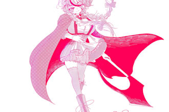 stylish monochrome anime character illustrations