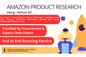 do amazon product research using helium10 suppliers suggestion end to end procu