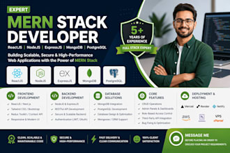 build modern reactjs, nodejs, expressjs mern stack web applications