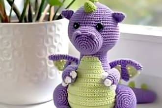 write a detailed amigurumi crochet pattern with picture and video tutorial