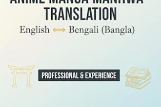 translate anime, manga and manhwa document