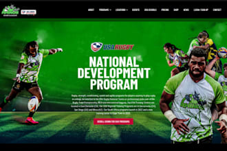 design wix rugby academy website rugby training website rugby membership website