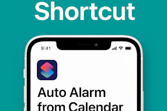 create a shortcut to create automated alarms reading calendars