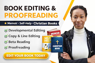 beta read, edit, proofread your christian book, memoir, self help, journal