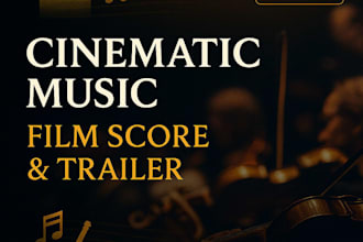 create professional emotional cinematic, trailer or soundtrack music
