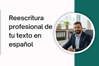 professionally rewrite your text in castilian spanish