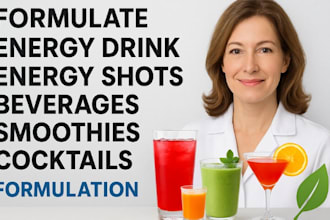formulate energy drink energy shots beverages smoothie and cocktail formulation