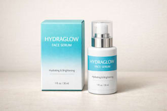 design product packaging or label with branding