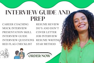 guide, coach for job interview, interview guide, interview prep, resume profile