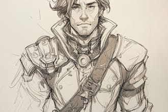 draw your fantasy,scifi or rpg character full body or portrait