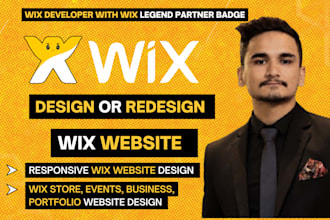 design wix website or redesign wix website design or wix online store
