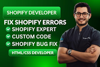 fix shopify store, liquid code, css, 404, 301, broken links gsc errors SEO issue