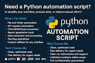 create python automation scripts and tools