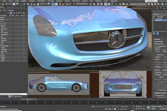 create realistic 3d car model, vehicle design, and rc car model