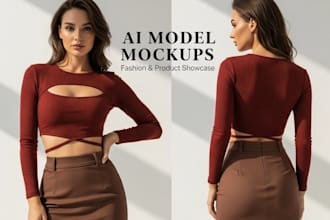 shoot your cloth, fashion apparel, and your product on realistic ai model mockup