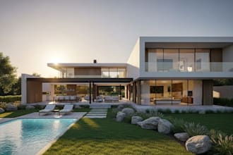 render photorealistic interior and exterior using enscape with video animations