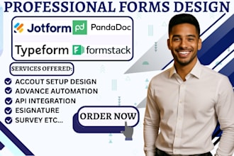develop complete automation suites using jotform typeform formstack pandadoc va