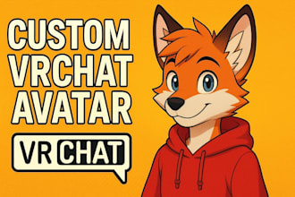 design custom vrchat avatar, vrc avatar, furry avatar