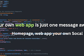 create a custom web app with intergrated ai