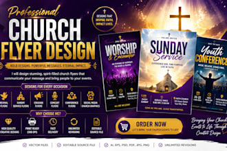 design an awesome church flyer or event flyer within 1hour