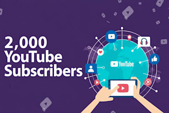 promote youtube channel to gain 2000 organic subscribers