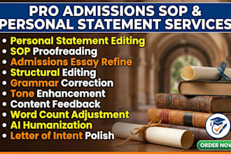 edit personal statement state of purpose admission proofreading application sop
