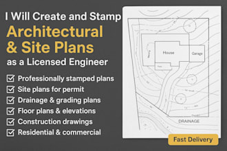 create and stamp architectural site plans as a licensed engineer