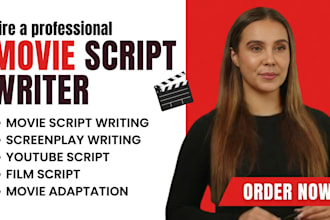 write a compelling movie script, screenplay, youtube true crime script writer