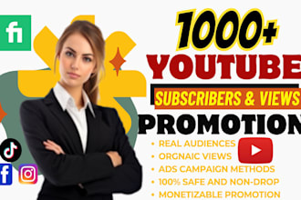 help you reach 1,000 subscribers with legit youtube growth