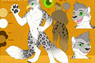 furry ref sheet furry art anthro reference sheet fursona ref sheet furry sticker