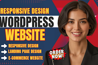 design, redesign, customize wordpress website landing page homepage