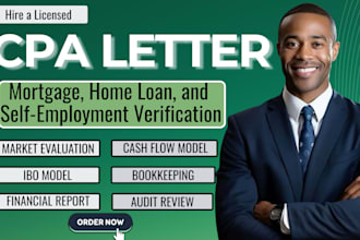 do CPA letter for mortgage, home loan, and self employment verification