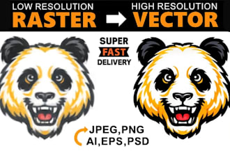 do professional vector tracing, high resolution conversion, expert vectorization