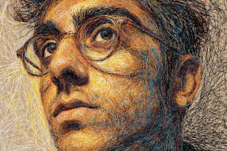 draw your portrait in scribble art style