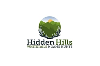 design unique hunters and outdoors men and women logo