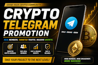 grow crypto telegram promotion, crypto telegram marketing, telegram subscriber