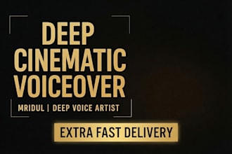 do a deep voice over for trailer, ads, gaming and podcast