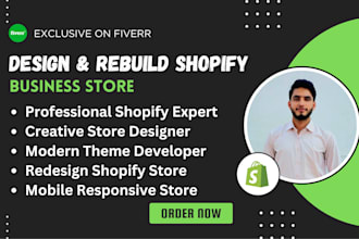 design or redesign shopify stores for brands, dropshipping and online sales