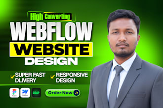 create a high converting webflow website for your business or saas brand