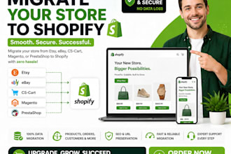 migrate your store to shopify from etsy, ebay, cscart, magento, or prestashop