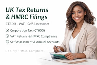 file UK ct600, annual accounts, vat and self assessment tax returns, uk taxes