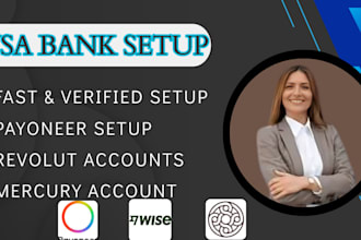 create USA business bank accounts, wise, mercury and stripe