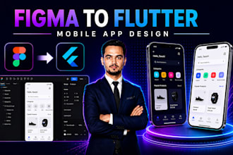 do flutter app development, figma to fluttter code android ios app developer