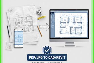 create pdf drawings to revit or autocad, scaled drawing