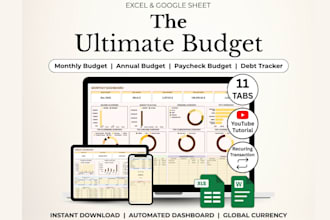 design excel google budget spreadsheet budget planner for etsy digital store