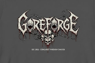 design a brutal logo for your t shirts