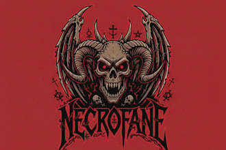 make an evil logo for band posters