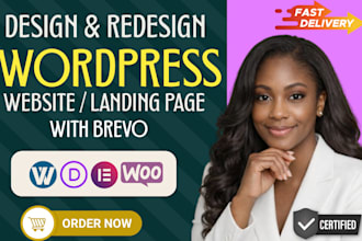 build wordpress website header and footer with brevo newsletter