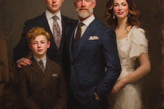 design a wonderful family portrait for you