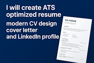 create an ats optimised resume and linkedin profile makeover